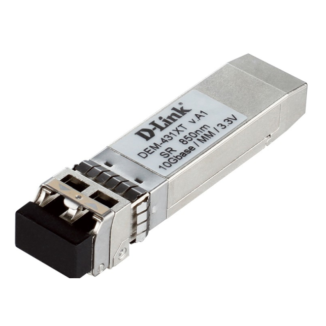 D-Link Módulo Transceptor Fibra Óptica 10 Gbps SFP+ Módulo transceptor de fibra óptica D-Link DEM-431XT-C, 10000 Mbit/s, SFP+, longitud de onda 850 nm.
