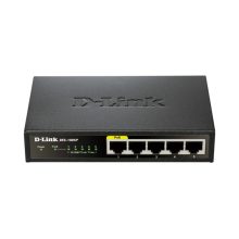 Switch D-Link DES-1005P/E no administrado L2 Fast Ethernet con PoE en color negro