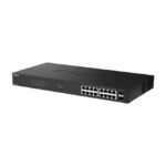 Switch No Administrado de D-Link con 18 puertos Gigabit Ethernet, compatible con PoE. SKU: DGS-1018P/E