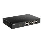 D-Link DGS-1100-16V2 switch gestionado L2 con 16 puertos Gigabit Ethernet 10/100/1000 en color negro. SKU DGS-1100-16V2