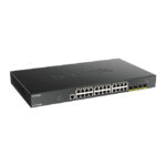 Imagen del switch D-Link DGS-1250-28XMP gestionado L3 Gigabit Ethernet con función PoE, color negro