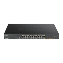 Imagen del switch D-Link DGS-1250-28XMP gestionado L3 Gigabit Ethernet con función PoE, color negro