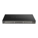 D-Link DGS-1250-52XMP switch Gestionado L3 con Energía sobre Ethernet (PoE) en color negro. SKU: DGS-1250-52XMP