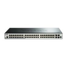 D-Link switch Gestionado L3 con 52 puertos Gigabit Ethernet en formato 1U, modelo DGS-1510-52X, color negro