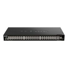 Imagen del D-Link DGS-1520-52, un switch gestionado L3 con 52 puertos y capacidad de 10G Ethernet, modelo negro, SKU DGS-1520-52.