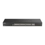 Switch gestionado D-Link DGS-2000-28 con 28 puertos Gigabit Ethernet y 1U de altura, negro, SKU DGS-2000-28
