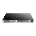 D-Link DGS-3130-54PS/E switch gestionado L3 Gigabit Ethernet con PoE, color gris, SKU DGS-3130-54PS/E