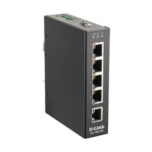 Imagen del D-Link DIS-100E-5W, un switch no administrado L2 Fast Ethernet con 5 puertos y en color negro, SKU DIS-100E-5W