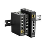 Imagen del D-Link DIS-100G-5PSW, un switch no administrado de capa 2 con Gigabit Ethernet, soporte PoE y diseño en color negro. SKU: DIS-100G-5PSW.