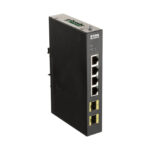 Switch no administrado D-Link DIS-100G-6S, Gigabit Ethernet 10/100/1000, compatible con montaje DIN rail, color negro. SKU: DIS-100G-6S
