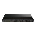 Switch gestionado L2+ D-Link DIS-700G-28XS con 28 puertos, montaje en rack 1U, color negro, SKU DIS-700G-28XS