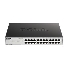 Imagen del switch no administrado D-Link GO-SW-24G con 24 puertos Gigabit Ethernet, color negro y SKU GO-SW-24G/E