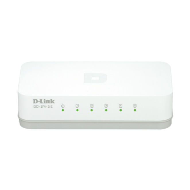 D-Link switch no administrado Fast Ethernet 10/100 Blanco Imagen del D-Link GO-SW-5E, un switch no administrado Fast Ethernet 10/100 en color blanco, SKU GO-SW-5E