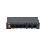 Switch Gigabit Ethernet Dahua Technology con PoE en color negro, modelo PFS3006-4GT-60-V2