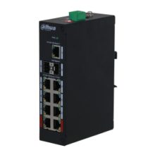 Dahua Technology PFS3211-8GT-120-V2, switch no administrado, Gigabit Ethernet 10/100/1000, Energía sobre Ethernet (PoE), montaje en pared o escritorio, color negro. SKU: PFS3211-8GT-120-V2