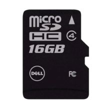 Imagen de la memoria flash MicroSD DELL de 16 GB, SKU 385-BBKJ, ideal para expansión de almacenamiento