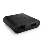 Imagen del adaptador DELL DA200, alámbrico, USB 3.2 Gen 1, Type-C, en color negro. SKU: 470-ABRY