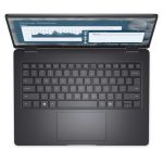 Vista frontal del Dell Pro 14 PC14255, portátil de 14 pulgadas con AMD Ryzen 5, 8 GB de RAM DDR5, 512 GB SSD, Wi-Fi 6E y Windows 11 Pro, en color negro. SKU: BTO504_PC14255_EMEA