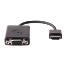 Adaptador DELL para convertir señal HDMI a VGA, ideal para conectar equipos modernos a dispositivos antiguos, SKU DAUBNBC084