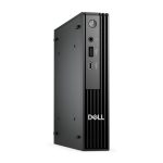 Vista frontal del Dell Pro QCM1250, un micro PC mini con Intel Core i7-14700T, 8 GB DDR5-SDRAM y 512 GB SSD, en color negro. SKU: F0T6X.
