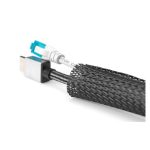 Conducto flexible Digitus para cables con cinta adhesiva, SKU DA-90507, ideal para organización y gestión de cables.