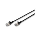Cable de conexión Digitus CAT 6A F-FTP delgado, 0,3 metros, color negro, SKU DK-1632-A-003S-BL