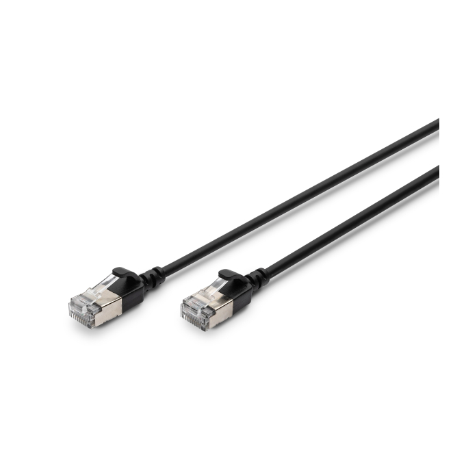Digitus CAT 6A F-FTP Cable de conexión delgado, 0,3 m, negro 1 Digitus CAT 6A F-FTP Cable de conexión delgado, 0,3 m, negro y flexible