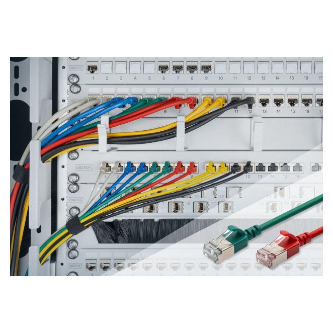 Digitus CAT 6A F-FTP Cable de conexión delgado, 0,3 m, negro 3 Contexto de usuario ideal para el Digitus CAT 6A F-FTP Cable de conexión delgado