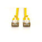 Cable de conexión delgado Digitus CAT 6A F-FTP, longitud de 0,3 metros, color amarillo, SKU DK-1632-A-003S-Y