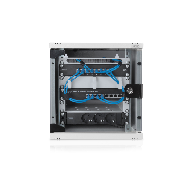 Digitus Carcasa mural 254 mm (10″) - 312x300 mm (AnxP) 5 Digitus Carcasa mural ensamblada y lista para usar