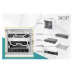 Vista del juego de red Digitus de 254 mm, diseñado para gabinetes de 10 pulgadas, SKU DN-10-SET-1