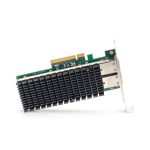 Imagen del adaptador de servidor Digitus con capacidad de 10Gbps y dos puertos Ethernet. SKU: DN-10163