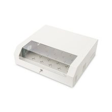 Digitus Caja Mural SOHO modelo DN-19 04U-PB, diseño slim de 19 pulgadas con cerradura y capacidad para 4U