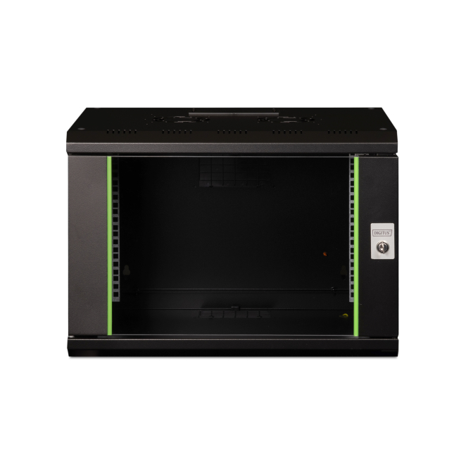 Digitus Carcasa de pared de la serie Unique - 600 x 450 mm (an. x pr.) 2 Puerta de cristal con cerradura