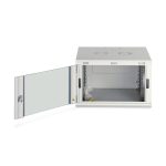 Vista frontal de la carcasa de pared Digitus de la serie Dynamic Basic, modelo DN-19 07U-6/6-EC, de 600 x 600 mm.