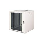 La carcasa de pared Digitus de la serie Unique con dimensiones de 600 x 600 mm SKU DN-19 12U-6/6, ideal para equipos de red y telecomunicaciones.