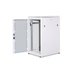 Imagen del armario de red Digitus Unique Serie, dimensiones 600x800 mm, SKU DN-19 22U-6/8-1. Incluye características de ventilación avanzada y estructura robusta.