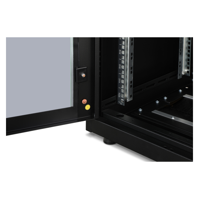 Digitus Armario de red serie Unique - 600x600 mm (ancho x fondo) 4 Detalle de la manilla y cerradura del armario de red Digitus