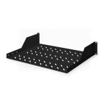 Estantería Digitus para fijación permanente a armarios de 483 mm (19 pulgadas), modelo robusto y confiable. SKU: DN-19 TRAY-2-SW