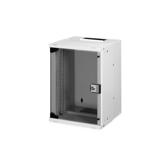 Digitus Caja mural SOHO Pro con 10 pulgadas y 315x300 mm Imagen de la Digitus Caja mural SOHO Pro con especificaciones de 10 pulgadas de ancho por 315x300 mm de fondo, SKU: DN-49102