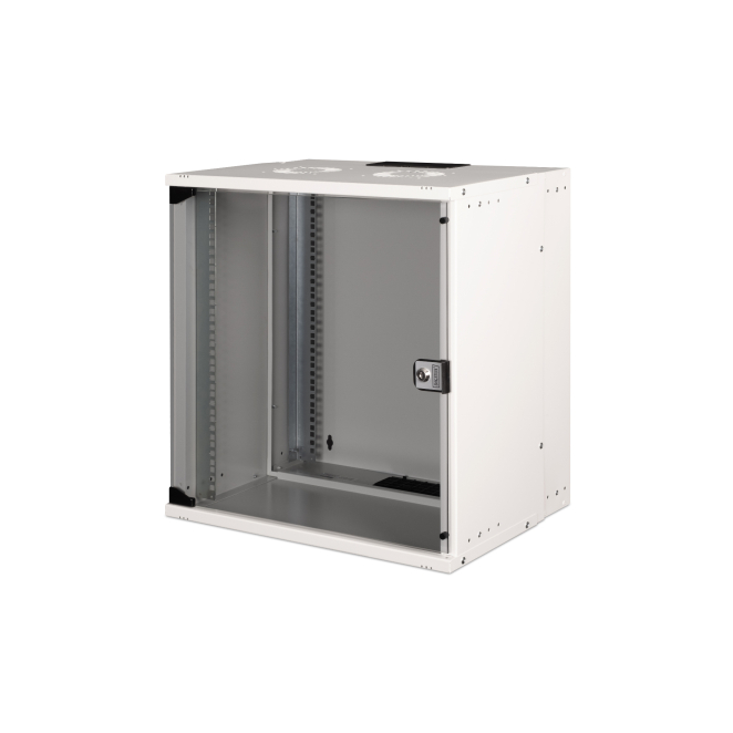 Digitus Armario Mural SOHO Pro con 19 pulgadas y 540x400 mm Vista frontal del armario mural SOHO Pro de Digitus, 19 pulgadas, 540x400 mm, SKU DN-49206