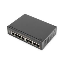 Imagen del conmutador de red Gigabit Ethernet de 8 puertos industrial no gestionado de Digitus, modelo DN-651108