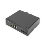 Conmutador PoE de red Gigabit Ethernet de Digitus, industrial, no gestionado, con 4 puertos y 2 enlaces ascendentes SFP, SKU DN-651109
