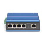 Digitus Conmutador PoE de red Gigabit de 4 puertos con 1 enlace ascendente RJ45, SKU DN-651120. Ideal para instalaciones industriales.