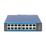 Imagen del conmutador de red Ethernet Gigabit de 16 puertos para uso industrial y no gestionado, modelo DN-651129 de la marca Digitus.