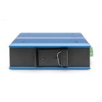 Imagen del conmutador PoE industrial de red Fast Ethernet Digitus DN-651131 con 4 puertos no gestionado y 1 enlace ascendente SFP. Ideal para entornos industriales.