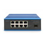 Imagen del Digitus Conmutador PoE de red Gigabit Ethernet de 8 puertos, ideal para entornos industriales, no gestionado, con 1 enlace ascendente SFP. SKU: DN-651137