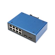 Digitus DN-651146 conmutador Fast Ethernet industrial con 8 puertos para redes y 2 puertos adicionales