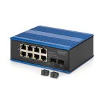 Digitus Conmutador Gigabit Ethernet industrial con 8 puertos LAN y 2 puertos SFP, SKU: DN-651150