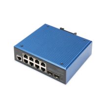 Digitus Conmutador Gigabit Ethernet industrial L2 de 8+2 puertos, administrable, SKU DN-651156